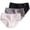 White+Gray+Black, variant on 3-Pack Women Soft Cotton Panties Candy Color Underwear Mid-waist Breathable Briefs