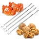 thumbnail image 3 of 20pcs Stainless Steel Crab Needle Fruit Forks Seafood Picks Nutcracker Needle for Home Restaurant (Silver), 3 of 5