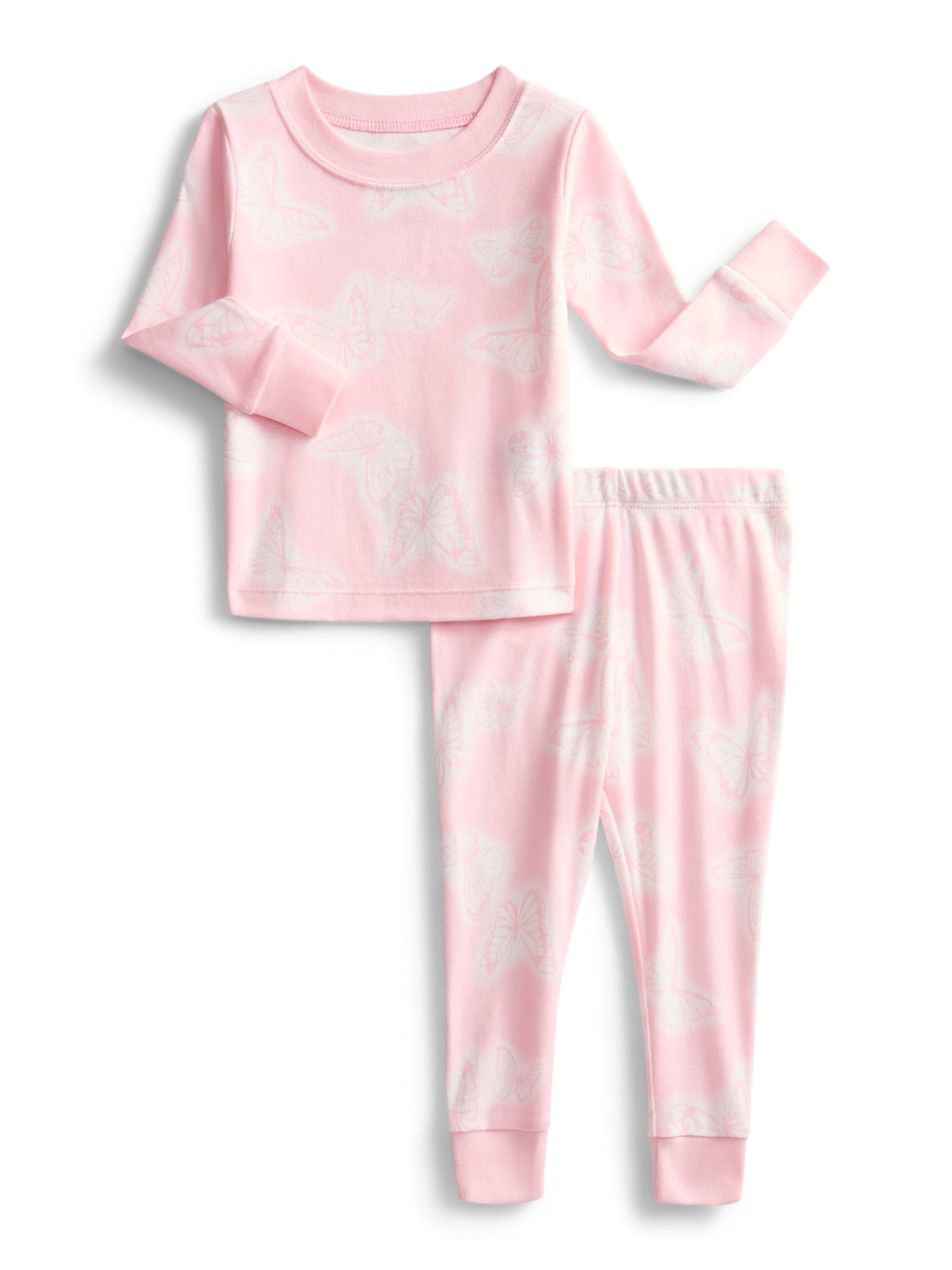 Wonder Nation Toddler Boys or Girls Cotton Snug Fit Long Sleeve Pajama Top and Pants Set, 4-Piece, Sizes 12M-5T
