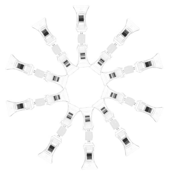 20pcs Clear Plastic Rotatable Double Sided Sign Clips and Tag Holders for Merchandise Display