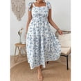 thumbnail image 2 of Plus Size Women's Spaghetti Strap Midi Dress with Waist Fit and Extra Large Flow Print Vacation Dress, 2 of 6
