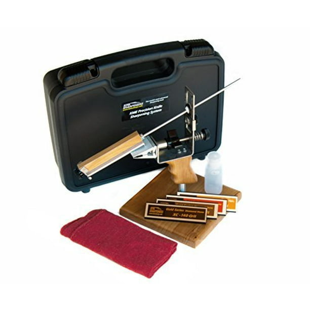 KME Precision Knife Sharpener System with 4 Gold Series Diamond Hones