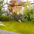 thumbnail image 1 of OULII 2Pcs Retro Iron Garden Barrier Coffee Colored for Mini Landscape and Dollhouse Decorative Crafts, 1 of 7