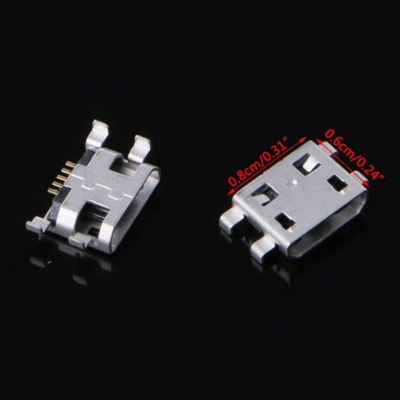 Micro USB Type B Female Connector Port Data Sync Charging Repair Parts 24 Models Each 10PCS with Box 