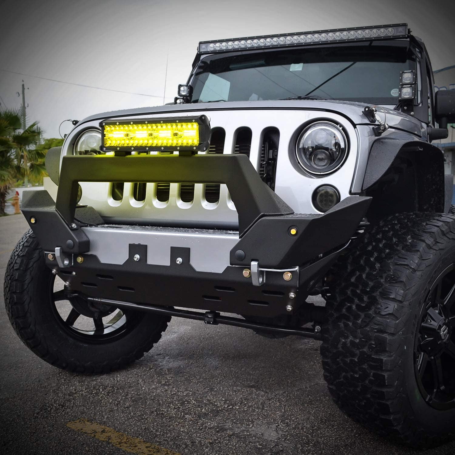 Nilight 12 inch 240W Amber Lights Triple Row Spot & Flood Combo 30000LM Bar Driving Boat Led Off Road Lights for Trucks