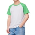 thumbnail image 4 of LIIPEE Girls T Shirts Casual Summer Color Block Raglan Sleeve Short Sleeve Crew Neck Tshirts Kids Comfortable Breathable Soft Daily Tees Tops,8-9 Years, 4 of 4