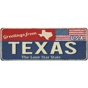 KXMDXA Greetings from Texas Rusty Metal Sign with American Flag Extra Extended Large Gaming Mouse Pad Mat Desk Pad Keyboard Mat 31.5x12 inch