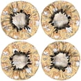 thumbnail image 2 of Shower Caps,Corgi Dog and Footprints Waterproof Shower Cap for Women 4 Pieces,Double Reusable Hair Cover for Shower PEVA Elastic Stretch Hem, 2 of 7