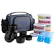 thumbnail image 1 of MOCHILA LONCHERA TERMICA AISLADA CON 6 CONTENEDORES ANTIGOTEO DE 600ML Y 400 ML, APTOS PARA MICROONDAS Y CONGELADOR, INCLUYE VASO MEZCLADOR, PASTILLERO Y HIELO REUSABLE, 1 of 7