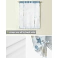 thumbnail image 5 of Light Blue Coastal Coral Tie Up Curtains for Kitchen Bathroom Bedroom Windows 63 Inch Length, Summer Nautical Ocean Beach Starfish Balloon Drape Curtains Shade Rod Pocket Curtain Panel, 46"x63", 5 of 7