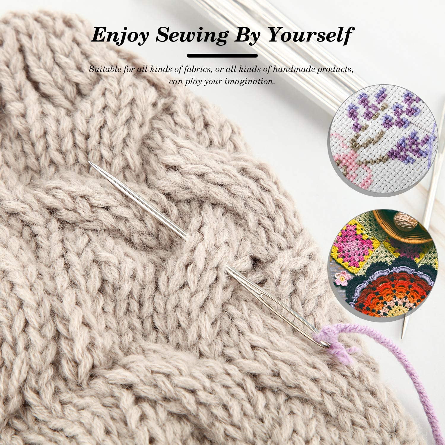 Aiguilles à Grands Yeux Aiguilles à Tricoter En Fil D'acier