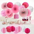 thumbnail image 1 of Hot Tools Hanging Paper Fans Flower Ball Tissue Paper Flower and Honeycomb Balls, 1 of 2