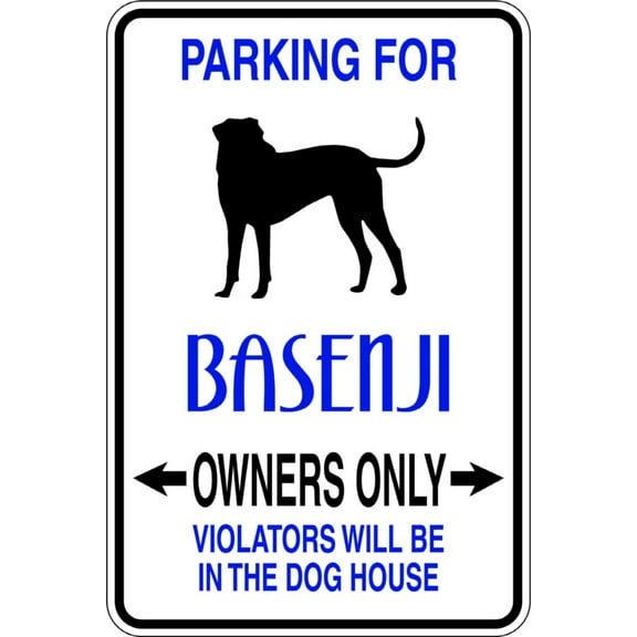 Parking For Basenji Picture Art Ã¢â‚¬â€œ Parking Signs - Peel & Stick Sticker - Vinyl Wall Decal Ã¢â‚¬â€œ Size : 9 Inches X 18 Inches