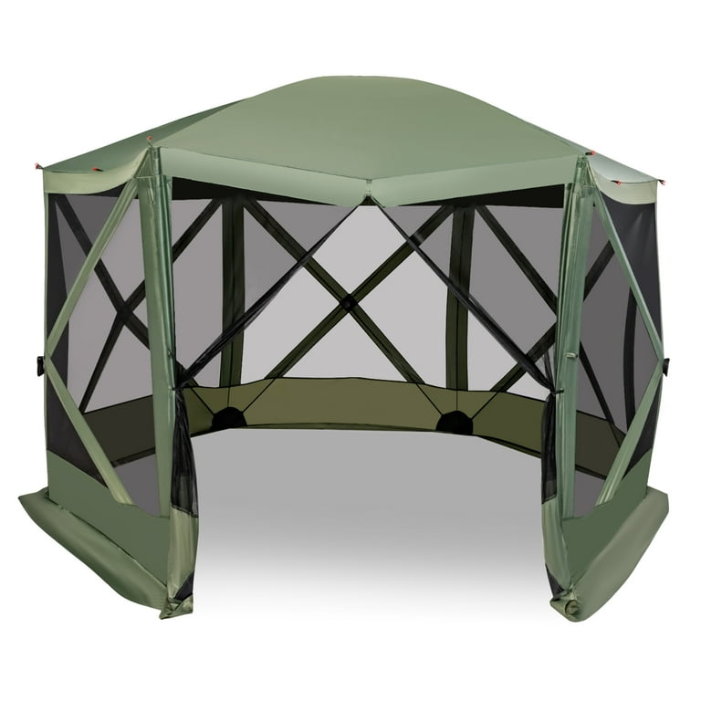 Costway 11.5 X 11.5 FT 6-Sided Pop-up Screen House Tent With