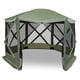 thumbnail image 3 of Costway Tienda de campaña plegable de 6 lados con 2 paneles de viento para acampar, color verde, 3 of 3