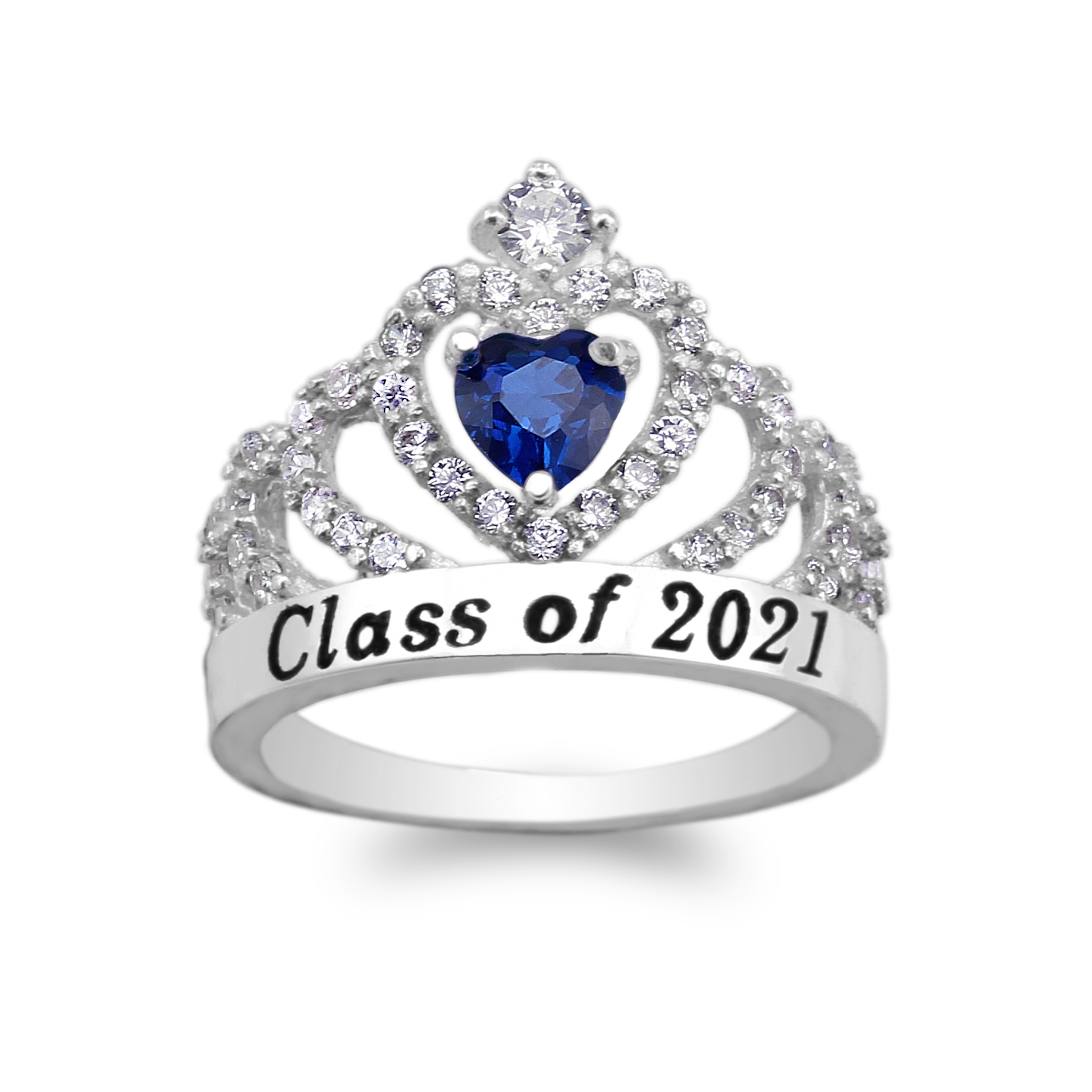 TIARA CROWNE CLASS RING Year 2021 by JamesJenny 14K White Gold