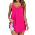 thumbnail image 1 of Tops Casuales sin Mangas para las Mujeres de la Moda Color Sólido Cuello en V Cómodo Suelto Camiseta sin Mangas Blusa, 1 of 4