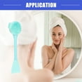 thumbnail image 3 of Vocoste Silicone Facial Cleansing Brush for Face Skincare Massage Green 6.1"x1.57", 3 of 7