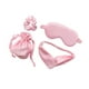 thumbnail image 1 of Juego de dormir de seda Fernando 4 piezas con bolsa de almacenamiento y diadema Rosado, 1 of 8