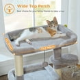 thumbnail image 2 of PAWZ Road 27" Cat Tree Tower with Large Perch, Scratching Posts, Cat Condo for Medium Cats, Gray, 2 of 9