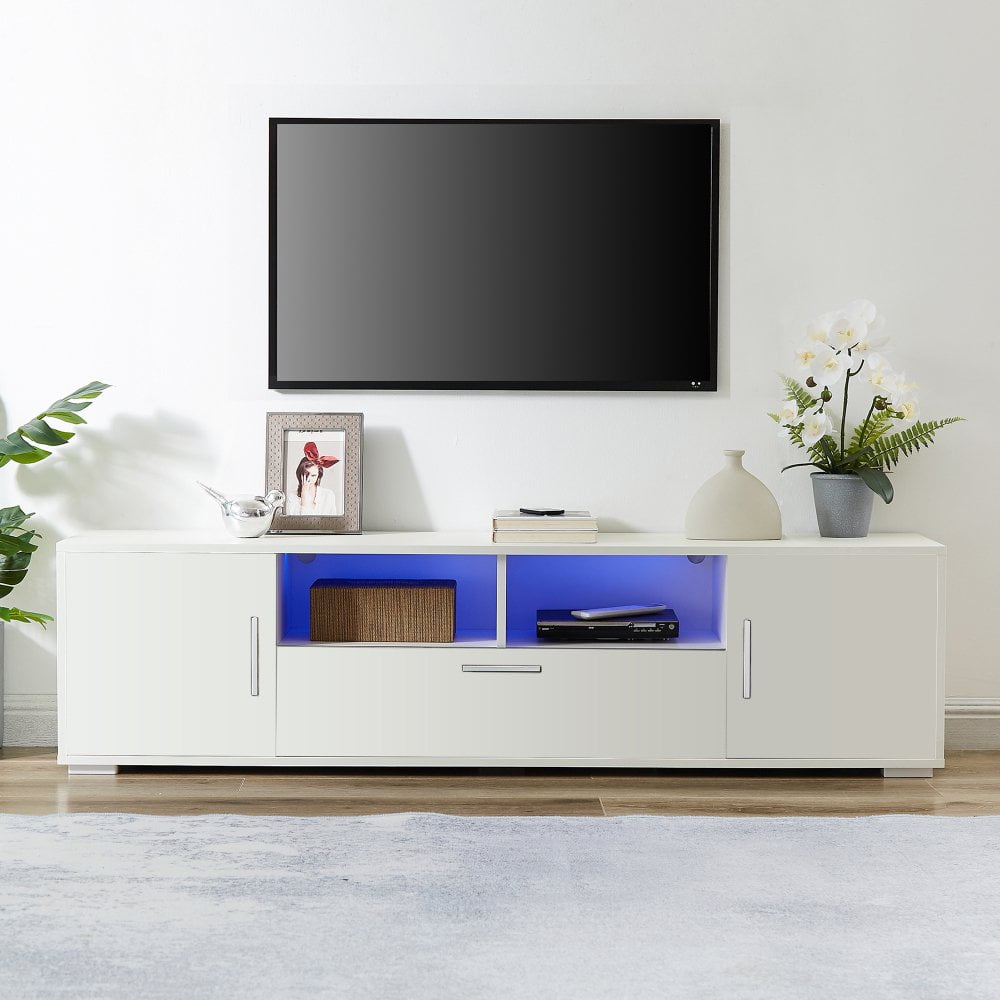 Hassch Wood TV Modern Entertainment Center Storage for