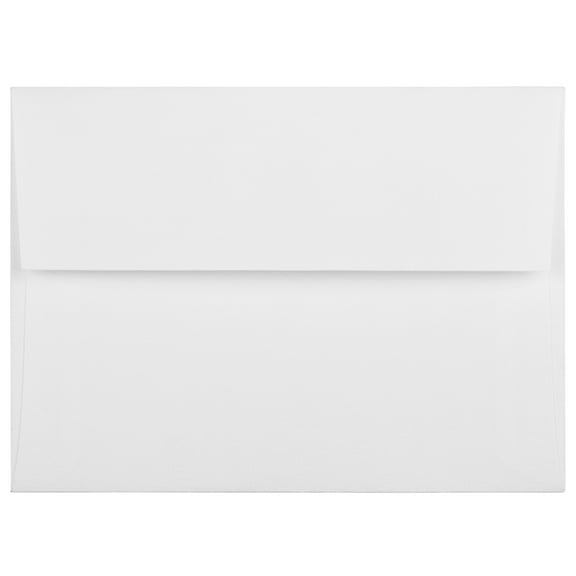 JAM Paper A6 Strathmore Invitation Envelopes, 4 3/4 x 6 1/2, Bright White Linen, 25/Pack