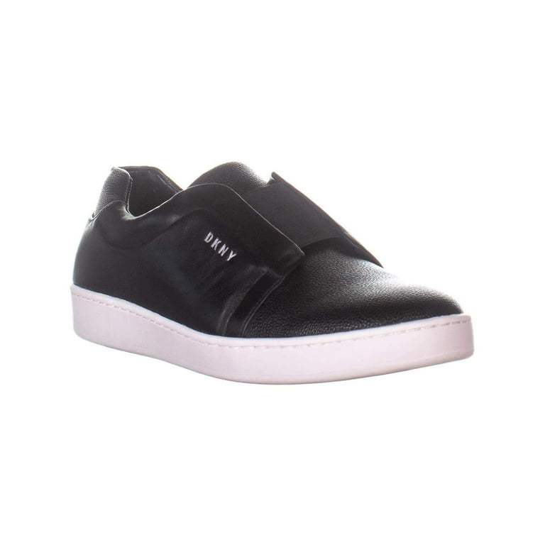 DKNY Womens Bobbi Leather Low Top Slip On Fashion Sneakers