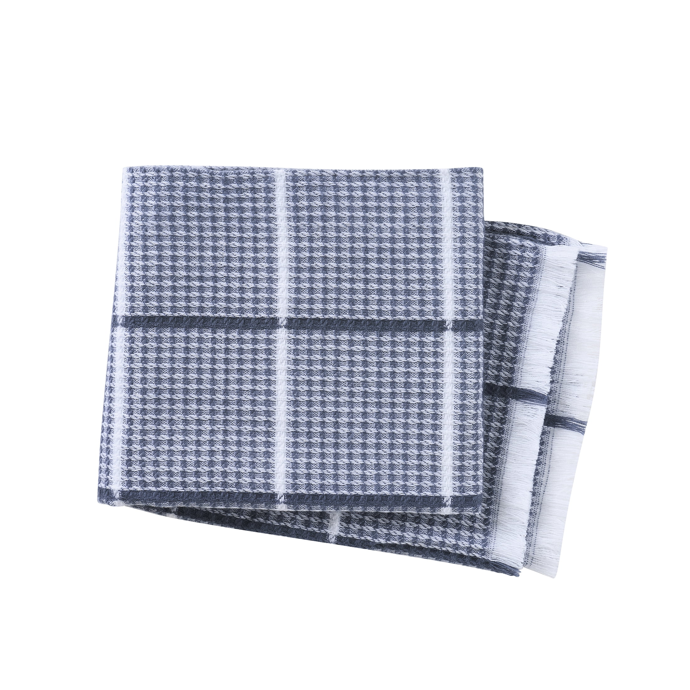 Mainstays 5-Piece Navy Waffle Check Comforter Set, King