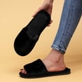 thumbnail image 6 of SAWOBUUN Womens Open Toe Fuzzy Slippers Non Slip Cozy Warm Plush House Slippers Heart Fluffy Soft Indoor Slide Slippers, 6 of 9