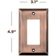 thumbnail image 2 of Sleeklighting 4 Pack Decorative Copper Outlet Covers | 1 Gang Decorator, 2 of 6