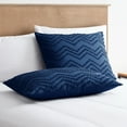 thumbnail image 6 of Nestl Boho 3 Piece Duvet Cover Set, Tufted Embroidery Duvet Cover with 2 Pillow Shams- Navy, 6 of 8
