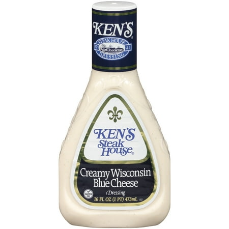 (3 Pack) Ken's Steakhouse Dressing, Creamy Wisconsin Blue Cheese, 16 Fl