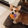 thumbnail image 4 of Halloween Pumpkin Squeaky Plush Dog Chew Toy, Soft Stuffed Teething Plaything, Lightweight Interactive Fetch Toy for Small Medium Large Puppies Cats Boredom Relief Halloween Party Supplies, 4 of 6