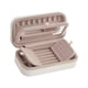 thumbnail image 5 of Joyero de viaje para mujer, estuche de almacenamiento con cremallera Blanco, 5 of 9