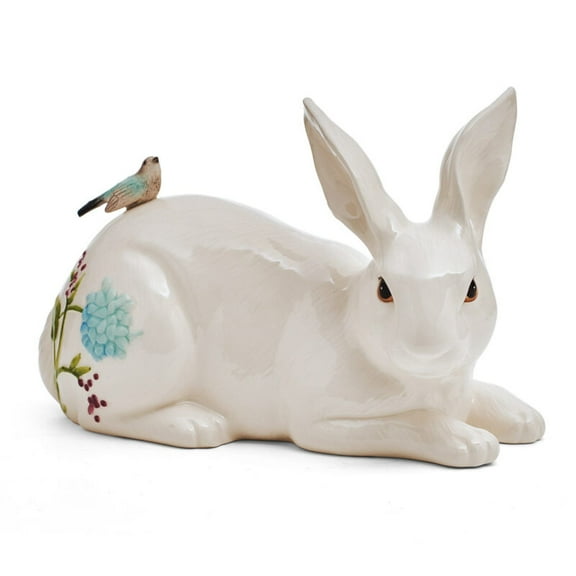 Fitz and Floyd Meadow Rabbit Earthenware Decorative Figurine