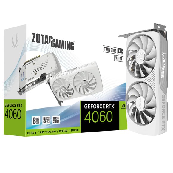 Tarjeta de Video ZOTAC GeForce RTX 4060 Twin Edge OC White Edition 8GB GDDR6 blanco