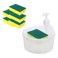 thumbnail image 3 of Fiocias Dish Soap Dispenser and Sponge Holder, 2 in 1 Design, Dish Soap Dispenser with 6 Clear, 3 of 9