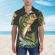thumbnail image 2 of Fotbe Largemouth Bass jumps out of water Camisa Hawaiana para Hombre Unisex – Camisa Casual de Verano con Botones de Manga Corta de Algodón y Lino,Large, 2 of 7