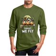 thumbnail image 2 of Frnrwgo Men's Halloween Graphic T-Shirt Long Sleeve Crew Neck Pullover Casual Tee for Fall, 2 of 5