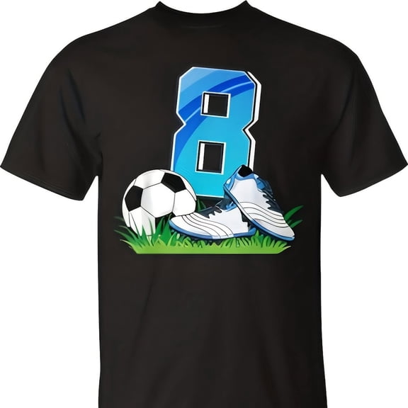 8Th Birthday Football ccer 8 Years Old Boys T-Shirt