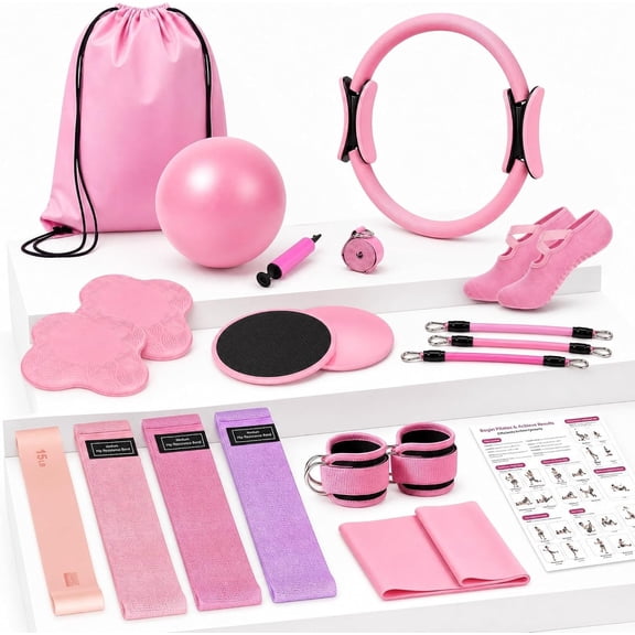 Yoga Pilates Kit for Women Equipment Set with Ring Bands