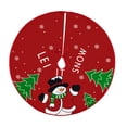 thumbnail image 3 of Christmas Tree Skirt Printed Xmas Tree Mat for Party Indoor Outdoor New Year Snowman 60cm, 3 of 8