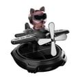 thumbnail image 2 of Difusor solar giratorio para coche, modelo de avión, adorno de aceite esencial Perro negro, 2 of 9