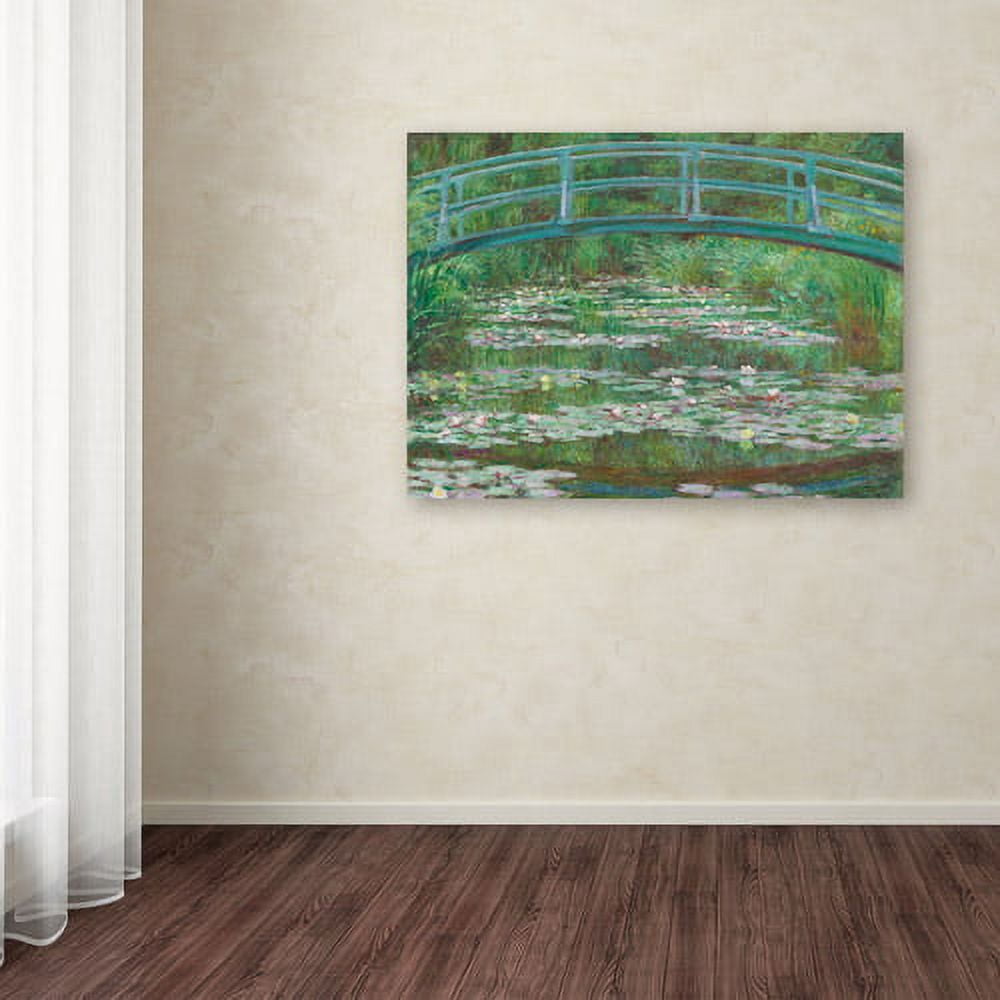 Trademark Fine Art Claude Monet The Japanese Footbridge 1899 Canvas Wall Art - 14x19