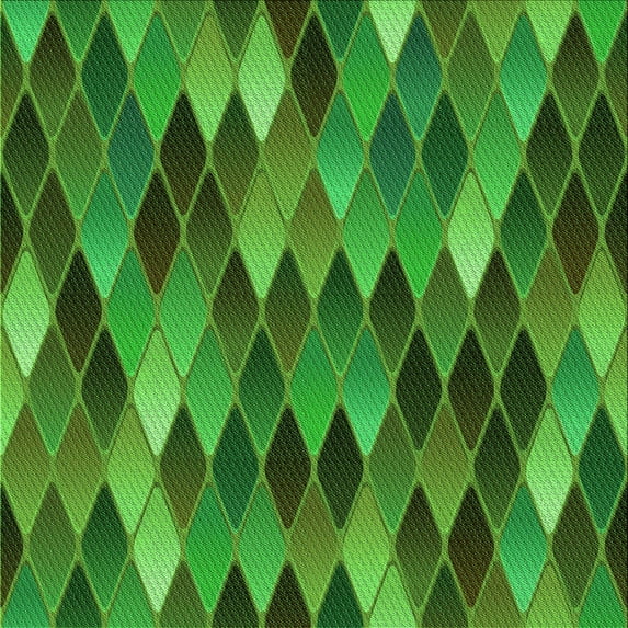 Ahgly Company Indoor Square Patterned Deep Emerald Green Area Rugs, 7' Square