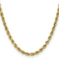 thumbnail image 4 of Primal Gold 14 Karat Yellow Gold 4.9mm Semi-Solid Diamond-cut Rope Chain Bracelet, 4 of 11