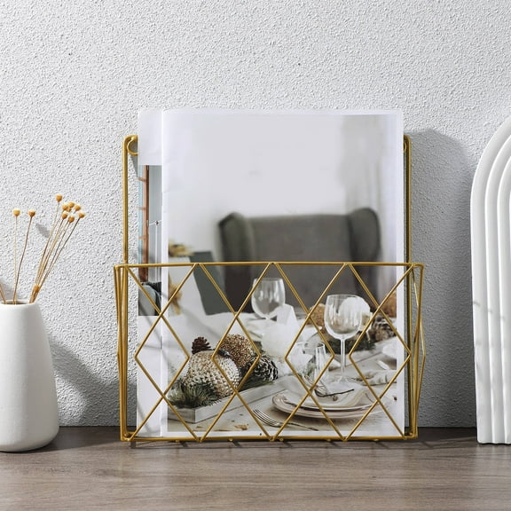 Raindrops Wall Magazine Rack Wire Newspaper Rack Magazine Display Holder Metal Book Holder Wall Mounted Brochure Storage Rack File Holder