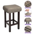 thumbnail image 3 of 4pcs Fundas para Taburetes Rectangulares, Fundas para Taburetes de Bar, Funda para Asiento de Silla de Banco de Madera Marrón, 3 of 6
