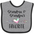 thumbnail image 3 of Inktastic Grandma and Grandpas Favorite Heart Grandchild Boys or Girls Baby Bib, 3 of 4