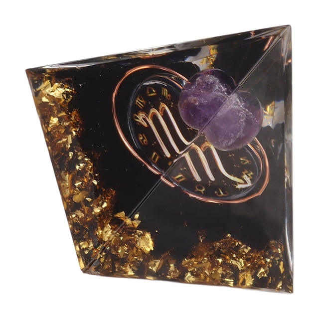 Pyramide, pyramide d'Orgone de 2 Po pour Énergie Positive, Petite Pyramide de Guérison Générateur d'Énergie Portive, Pyramide d'Orgonite pour Résister au Stress, Cadeau pour Hommes Femmes